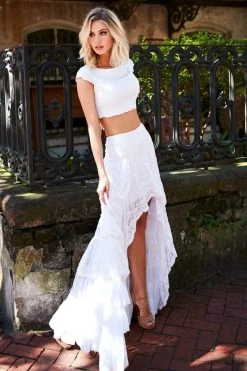 Sherri Hill - 52917 Bateau Two Piece Column Dress 12 Sherri Hill - 52917 Bateau Two Piece Column Dress