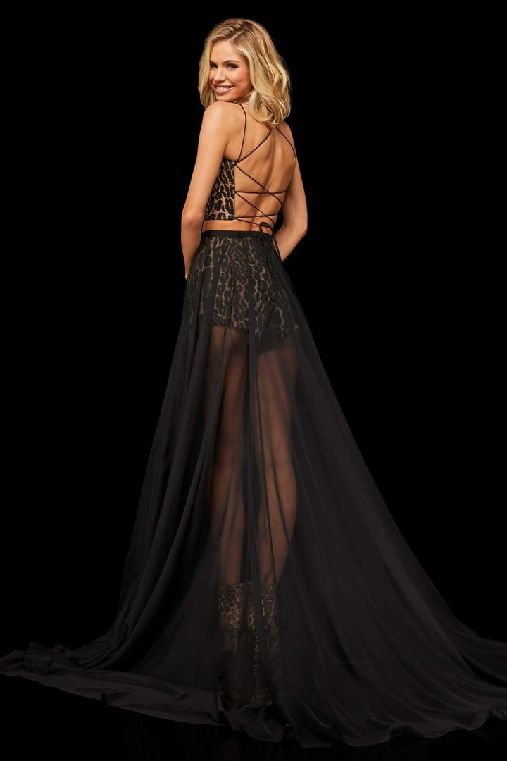 Sherri Hill - 52919 Two-Piece Long Print Dress 4 Sherri Hill - 52919 Two-Piece Long Print Dress