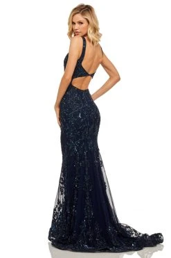 Sherri Hill - 52925 Long Beaded Lace Mermaid Dress 14 Sherri Hill - 52925 Long Beaded Lace Mermaid Dress