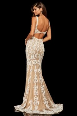 Sherri Hill - 52925 Long Beaded Lace Mermaid Dress 17 Sherri Hill - 52925 Long Beaded Lace Mermaid Dress