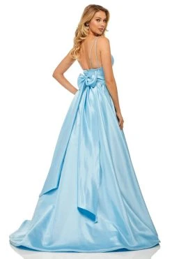 Sherri Hill - 52926 Long Surplice Sweetheart A Line Dress