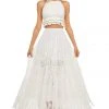 Sherri Hill - 52928 Crochet Long Ivory Dress