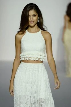 Sherri Hill - 52928 Crochet Long Ivory Dress 15 Sherri Hill - 52928 Crochet Long Ivory Dress