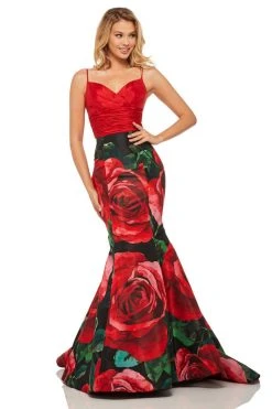 Sherri Hill - 52930 Red Mermaid Dress 9 Sherri Hill - 52930 Red Mermaid Dress