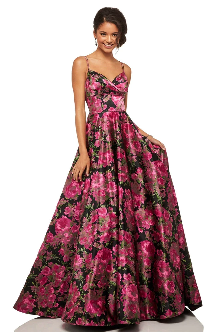 Sherri Hill - 52932 Long Print A-line Dress 3 Sherri Hill - 52932 Long Print A-line Dress