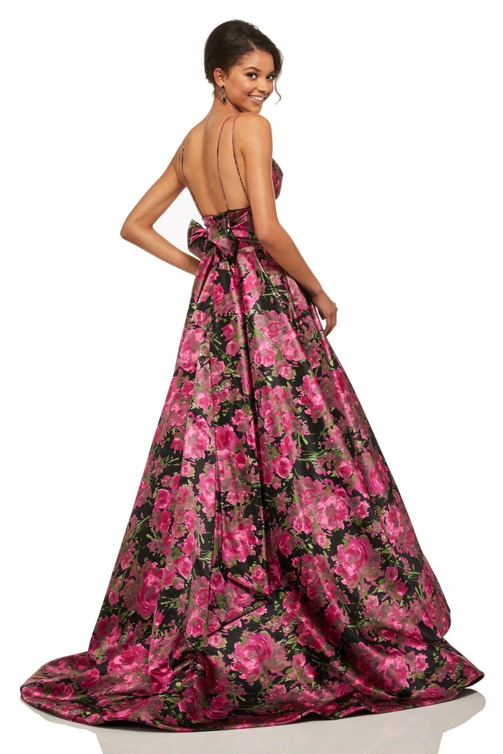 Sherri Hill - 52932 Long Print A-line Dress 4 Sherri Hill - 52932 Long Print A-line Dress