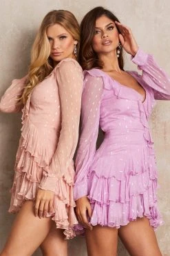 Sherri Hill - 52937 Long Bishop Sleeved Short Pattern Dress