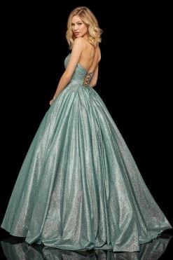 Sherri Hill - 52959 Strapless Sweetheart Glitter A Line Dress 16 Sherri Hill - 52959 Strapless Sweetheart Glitter A Line Dress