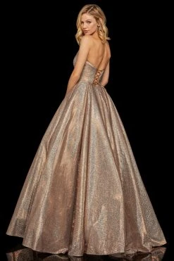 Sherri Hill - 52959 Strapless Sweetheart Glitter A Line Dress 19 Sherri Hill - 52959 Strapless Sweetheart Glitter A Line Dress