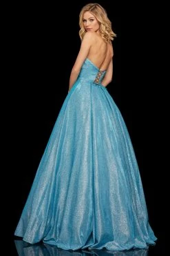 Sherri Hill - 52959 Strapless Sweetheart Glitter A Line Dress 27 Sherri Hill - 52959 Strapless Sweetheart Glitter A Line Dress