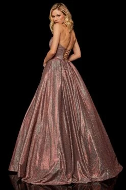 Sherri Hill - 52959 Strapless Sweetheart Glitter A Line Dress 23 Sherri Hill - 52959 Strapless Sweetheart Glitter A Line Dress