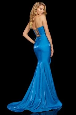 Sherri Hill - 52961 Strapless Mermaid Lace Up Evening Dress 16 Sherri Hill - 52961 Strapless Mermaid Lace Up Evening Dress