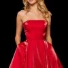 Sherri Hill - 52969 Straight Across Strapless A-Line Short Dress