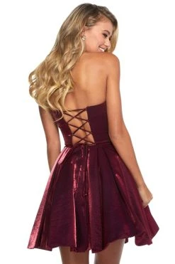 Sherri Hill - 52969 Straight Across Strapless A-Line Short Dress