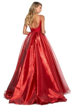 Sherri Hill - 52975 Beaded Lace Organza Dress With Overskirt 9 Sherri Hill - 52975 Beaded Lace Organza Dress With Overskirt