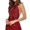 Sherri Hill - 52993 Beaded Halter Fitted Short Dress