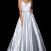 Sherri Hill - 52994 Bedazzled Plunging V-neck Ballgown