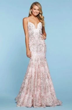 Sherri Hill - 52996 Applique Sweetheart Trumpet Dress