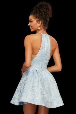 Sherri Hill - 53022 Short Halter Floral Print A-line Dress