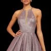 Sherri Hill - 53027 Short Illusion Paneled Halter Glitter Dress 1 Sherri Hill - 53027 Short Illusion Paneled Halter Glitter Dress