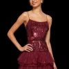 Sherri Hill - 53033 Sequined Drop-Waist Tiered Short Dress