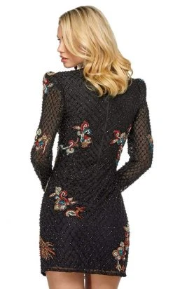 Sherri Hill - 53044 Long Sleeves Short Dress