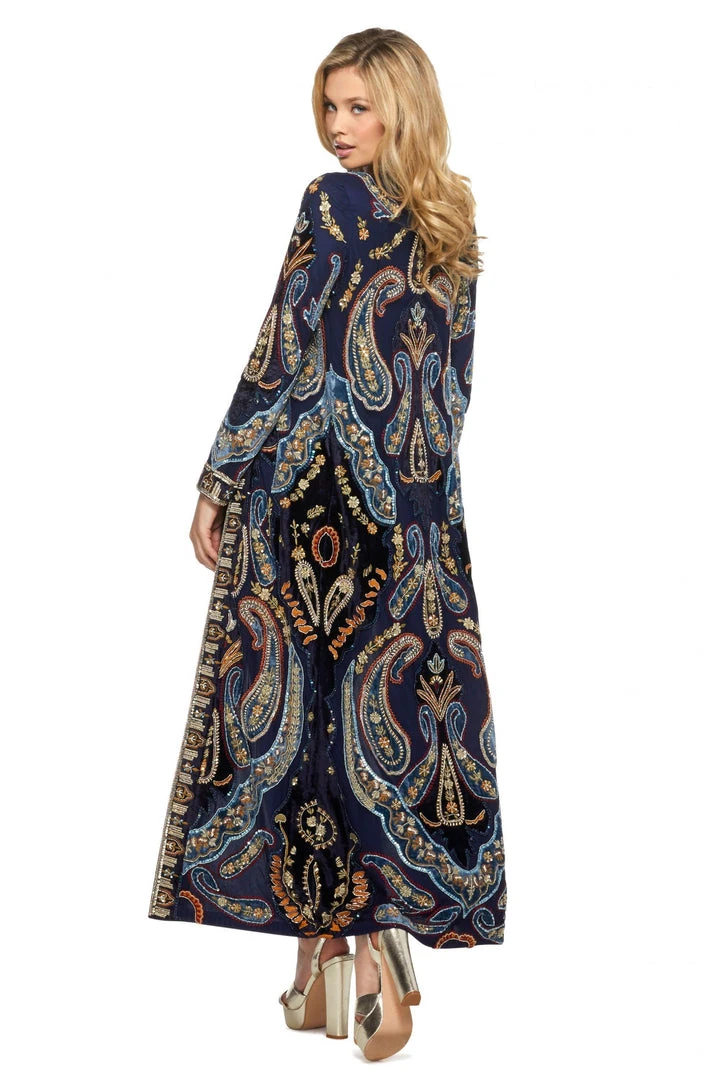 Sherri Hill - 53047 Velvet Sheath Dress With Long Sleeve Beaded Coat 4 Sherri Hill - 53047 Velvet Sheath Dress With Long Sleeve Beaded Coat