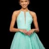 Sherri Hill - 53075 Short Illusion Inset Halter Lace Dress