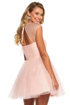 Sherri Hill - 53077 Beaded Tulle Short A-line Dress