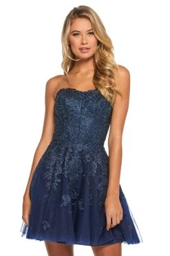 Sherri Hill - 53099 Beaded Lace Short Tulle A-line Dress 23 Sherri Hill - 53099 Beaded Lace Short Tulle A-line Dress