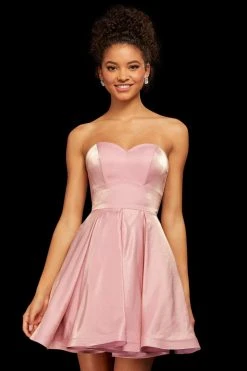 Sherri Hill - 53107 Short Strapless Sweetheart A-line Dress