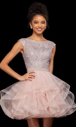 Sherri Hill - 53109 Beaded Ruffled A-Line Short Dress