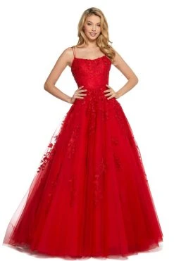Sherri Hill - 53116 Floral Lace Appliqued Lace-up Ballgown 21 Sherri Hill - 53116 Floral Lace Appliqued Lace-up Ballgown