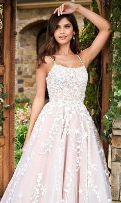 Sherri Hill - 53116 Floral Lace Appliqued Lace-up Ballgown 28 Sherri Hill - 53116 Floral Lace Appliqued Lace-up Ballgown