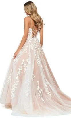 Sherri Hill - 53116 Floral Lace Appliqued Lace-up Ballgown 27 Sherri Hill - 53116 Floral Lace Appliqued Lace-up Ballgown
