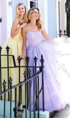 Sherri Hill - 53116 Floral Lace Appliqued Lace-up Ballgown 24 Sherri Hill - 53116 Floral Lace Appliqued Lace-up Ballgown