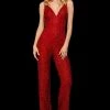 Sherri Hill - 53129 Long Beaded Deep V-neck Jumpsuit 1 Sherri Hill - 53129 Long Beaded Deep V-neck Jumpsuit