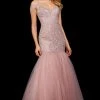 Sherri Hill - 53140 Beaded Lace V-neck Tulle Mermaid Dress