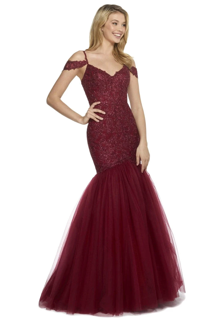 Sherri Hill - 53140 Beaded Lace V-neck Tulle Mermaid Dress 5 Sherri Hill - 53140 Beaded Lace V-neck Tulle Mermaid Dress