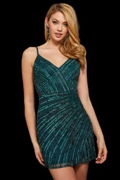 Sherri Hill - 53143 Beaded Column Short Dress