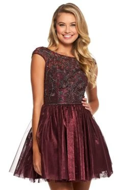 Sherri Hill - 53206 Cap Sleeves Short Dress