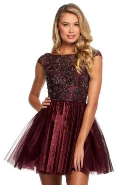 Sherri Hill - 53206 Cap Sleeves Short Dress