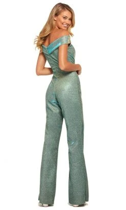 Sherri Hill - 53208 Off-Shoulder Jumpsuit Dress