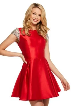 Sherri Hill - 53220 Beaded Bateau A-Line Short Dress 7 Sherri Hill - 53220 Beaded Bateau A-Line Short Dress