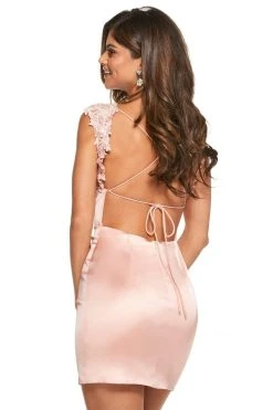 Sherri Hill - 53239 Laced V-Neck Short Dress