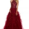 Sherri Hill - 53249 Lace Appliqued Ruffled Evening Dress 1 Sherri Hill - 53249 Lace Appliqued Ruffled Evening Dress