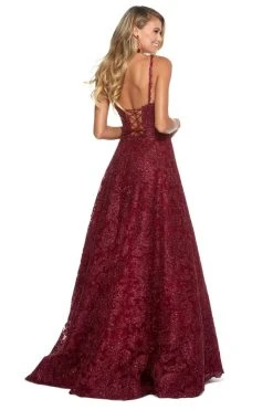 Sherri Hill - 53250 Beaded Lace Appliqued V-Neck Dress