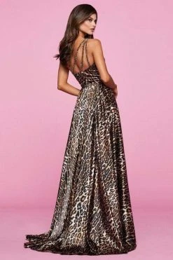 Sherri Hill - 53296 Animal Print One Shoulder A-line Dress