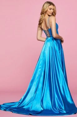 Sherri Hill - 53300 Embroidered Straight Neck A-line Gown 13 Sherri Hill - 53300 Embroidered Straight Neck A-line Gown