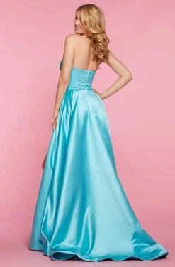 Sherri Hill - 53308 Strapless Sweetheart High Slit Satin Dress 15 Sherri Hill - 53308 Strapless Sweetheart High Slit Satin Dress